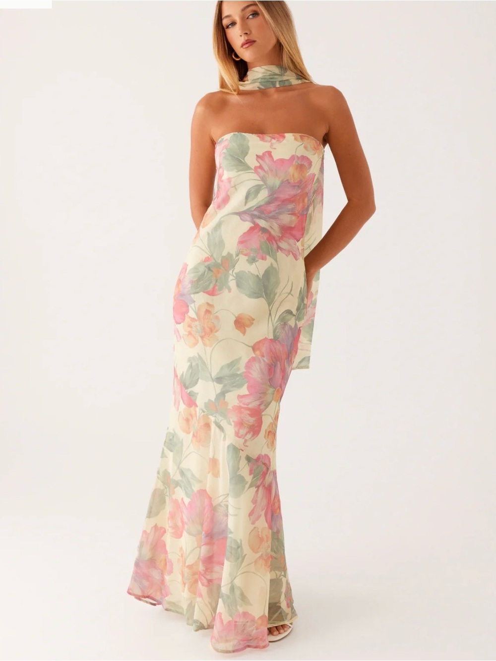 Peppermayo Under the Pagoda maxi dress- Yellow Peony